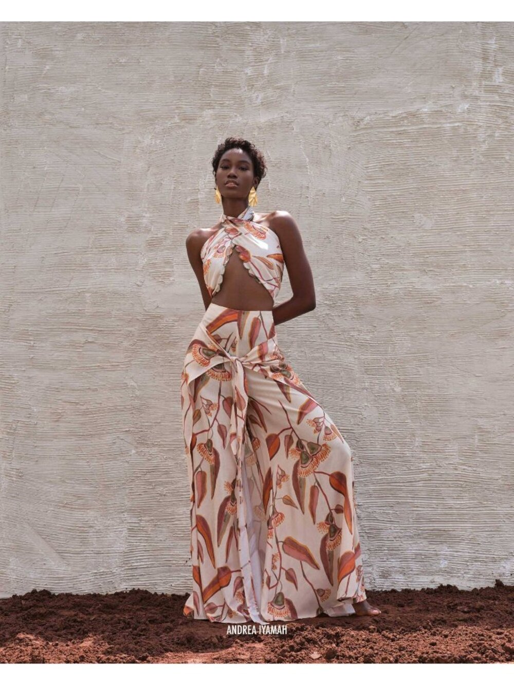 NWT Andrea Iyamah Floral Summer Wrap Maxi Skirt Size L